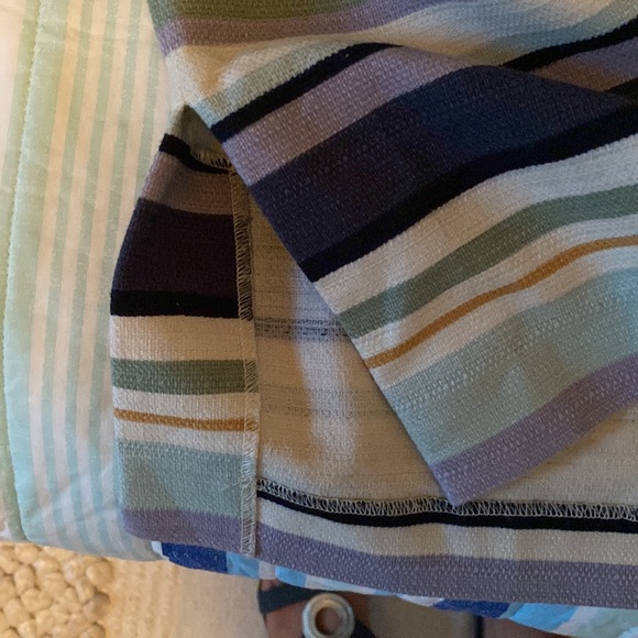 Loft striped cotton pencil skirt size 12 perfect for spring and summer! - Picture 6 of 8